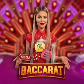 Mega Baccarat casino game by Pragmatic Play – featured logo at Spinzen Casino
